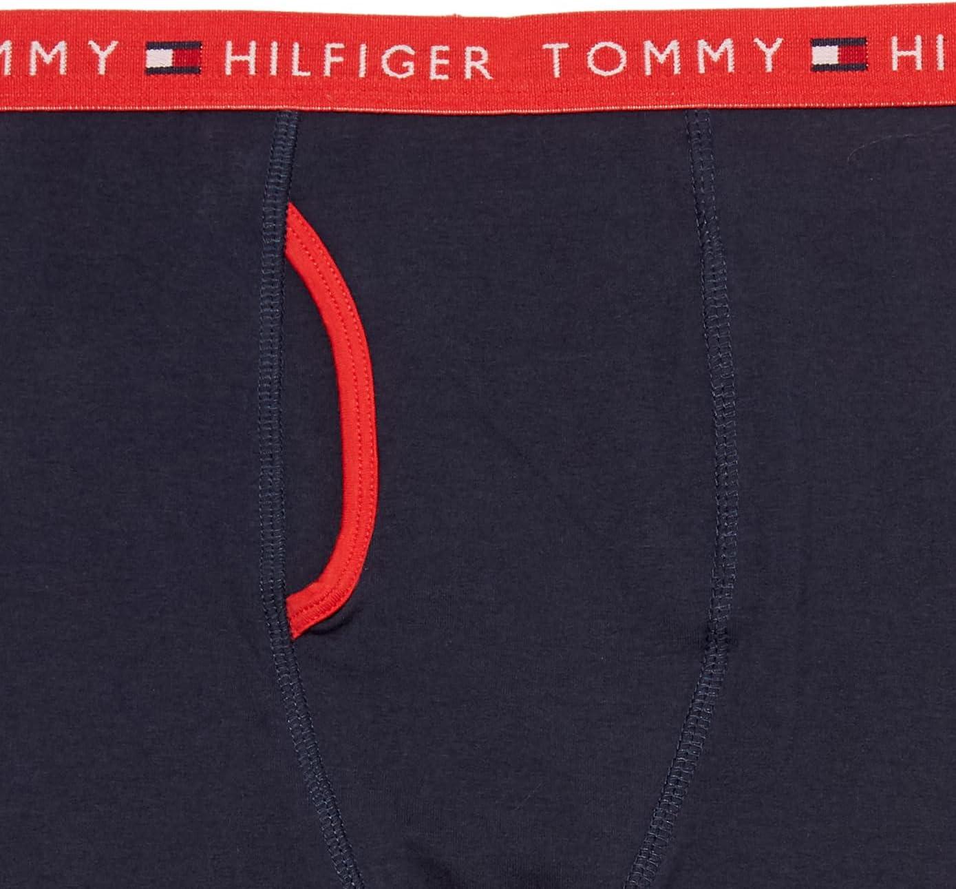 imageTommy Hilfiger boys Boxer Brief UnderwearSolid NavyRed 2pack