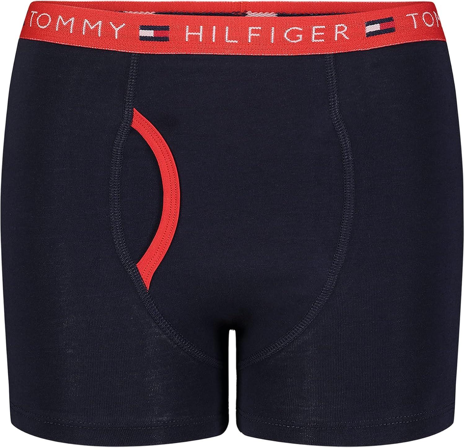 imageTommy Hilfiger boys Boxer Brief UnderwearSolid NavyRed 2pack