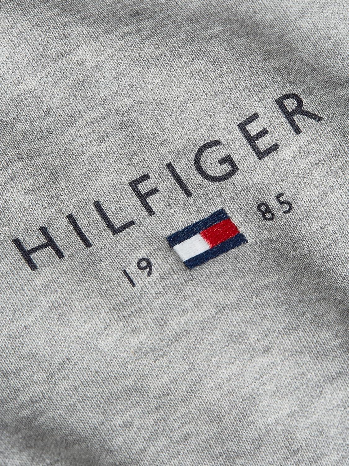 imageTommy Hilfiger mens Medium Weight Cotton Hoodie Sweatshirt With Embroidered Flag Logo and DrawstringMedium Grey Heather