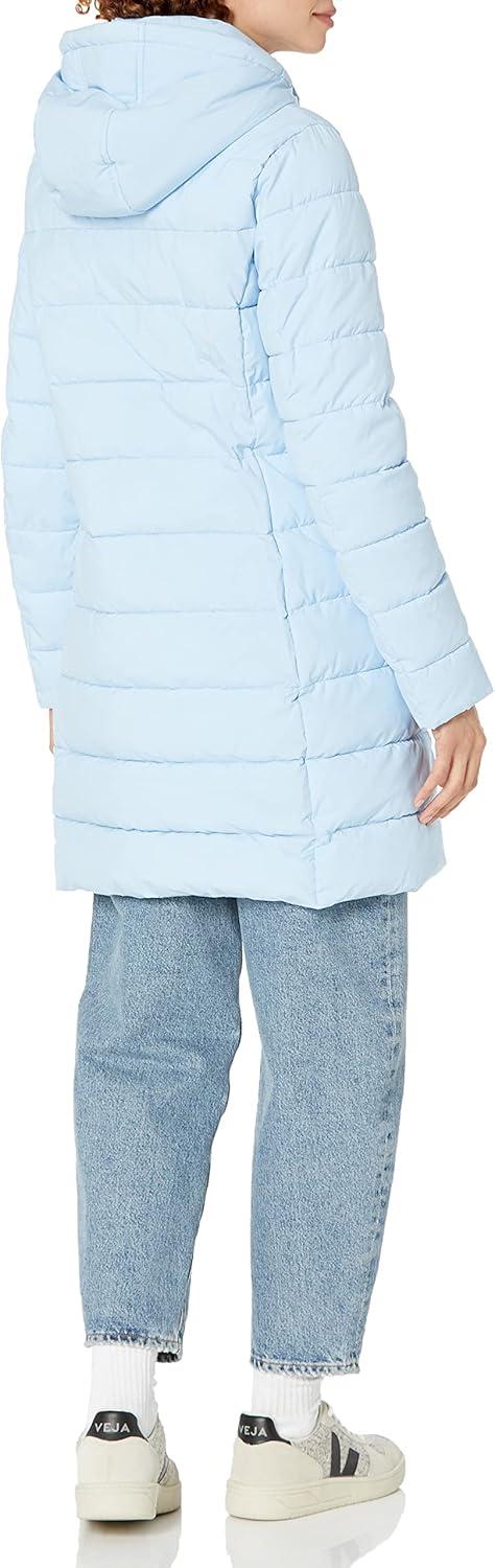 imageTommy Hilfiger women Solid Long Puffer Untrimmed Hood Long JacketCerulean