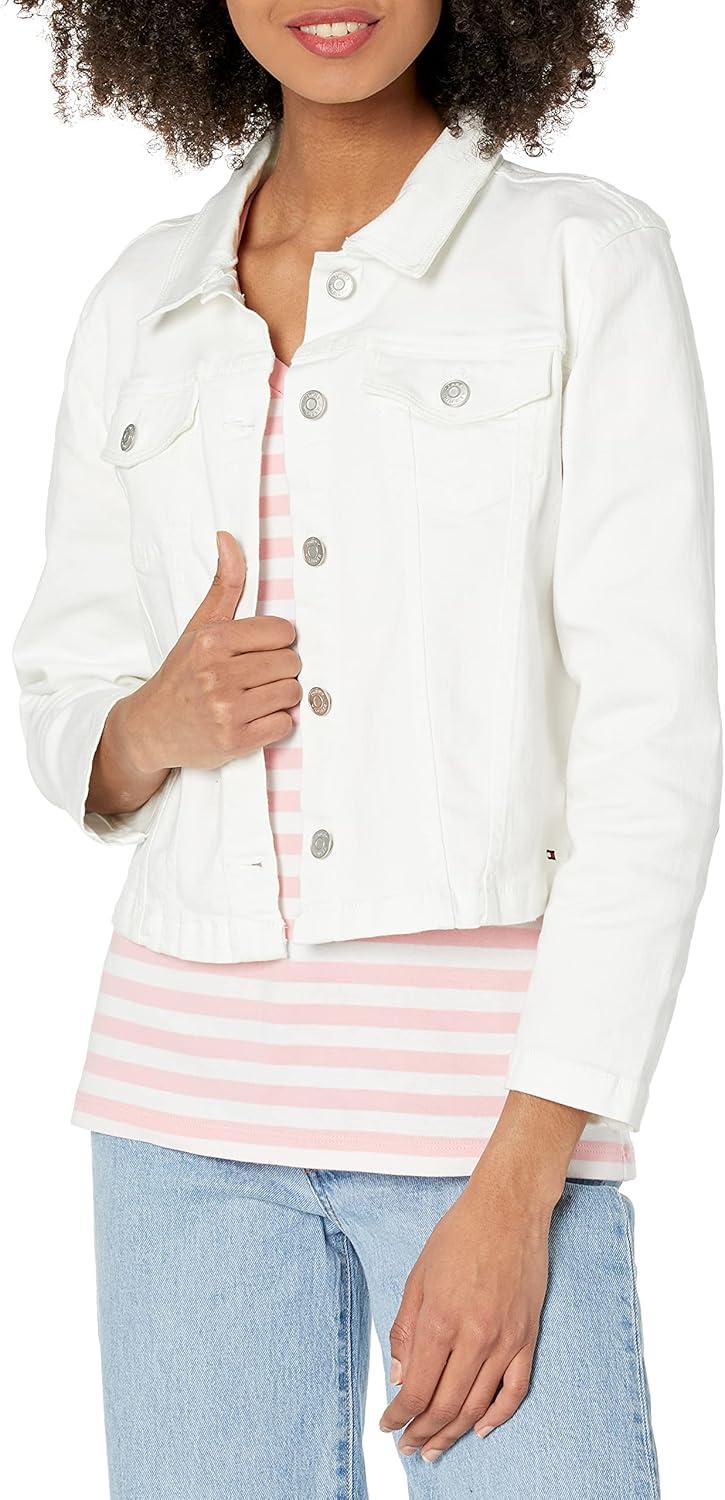 imageTommy Hilfiger womens Stretch Denim JacketBright White