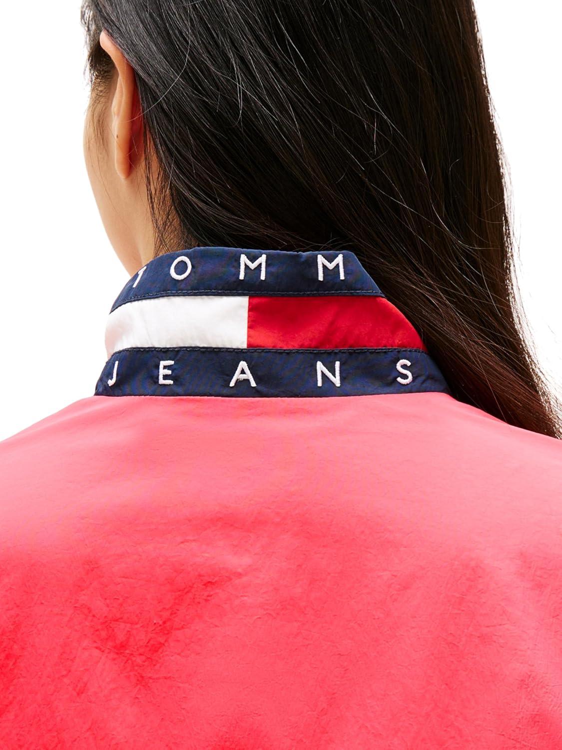imageTommy Jeans womens Lightweight Varsity Windbreaker Jacket With Logo DetailAmour