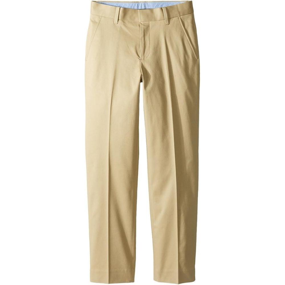 imageTommy Hilfiger Boys FlatFront Twill Dress Pant Straight Leg Fit Belt Loops ampamp Slant Front PocketsMedium Khaki