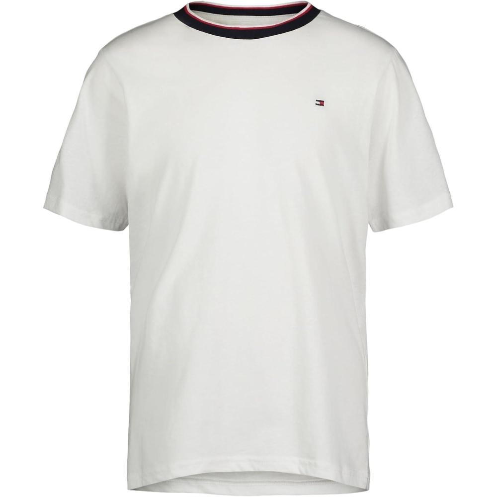 imageTommy Hilfiger Boys Legacy Short Sleeve Yd Ringer Crew Neck TShirtClassic Yd White