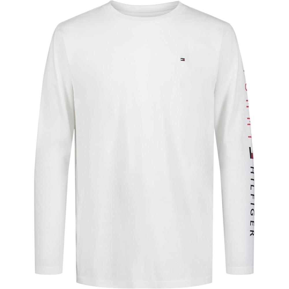 imageTommy Hilfiger Boys Long Sleeve Crew Neck TShirtTomas Sleeve Ecru