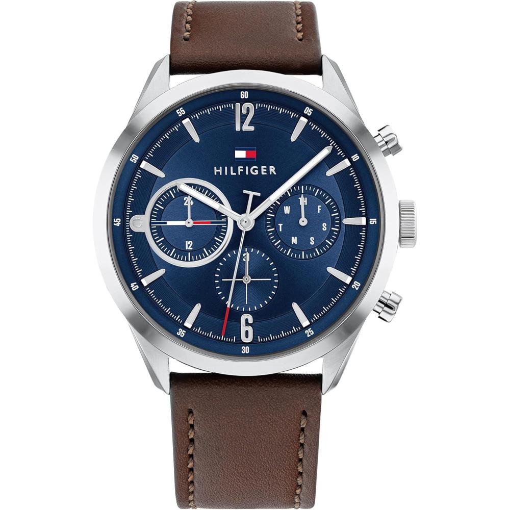 imageTommy Hilfiger Mens Multifunction Watch Stainless Steel Classic Quartz TimepieceBlue