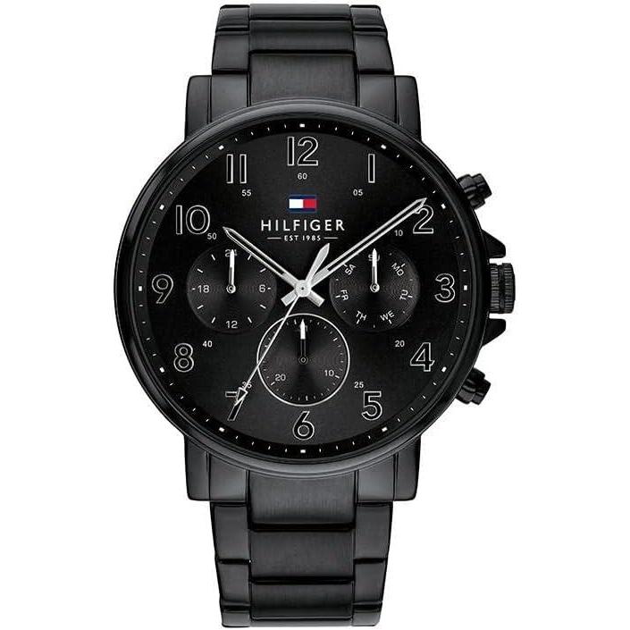 imageTommy Hilfiger Mens Quartz Dress Watch Stainless Steel Case and Bracelet Elegant Timepiece for Formal Wear Gift for Him Packaging May VaryBlack