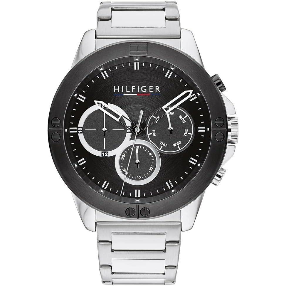 imageTommy Hilfiger Mens Quartz Multifunction Stainless Steel and Link Bracelet Watch Color Silver Model 1791890