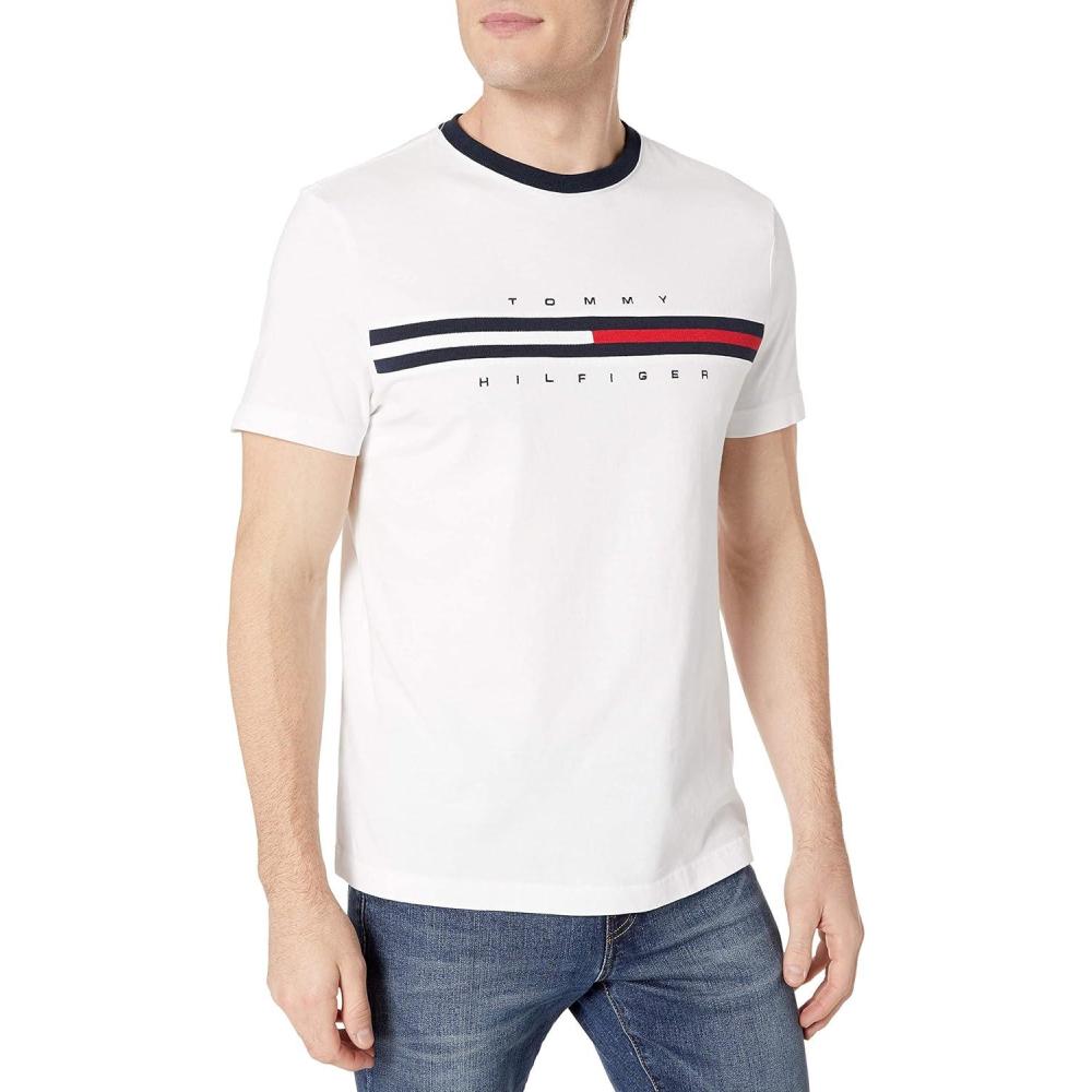 imageTommy Hilfiger Mens Short Sleeve Tino TShirtBright White