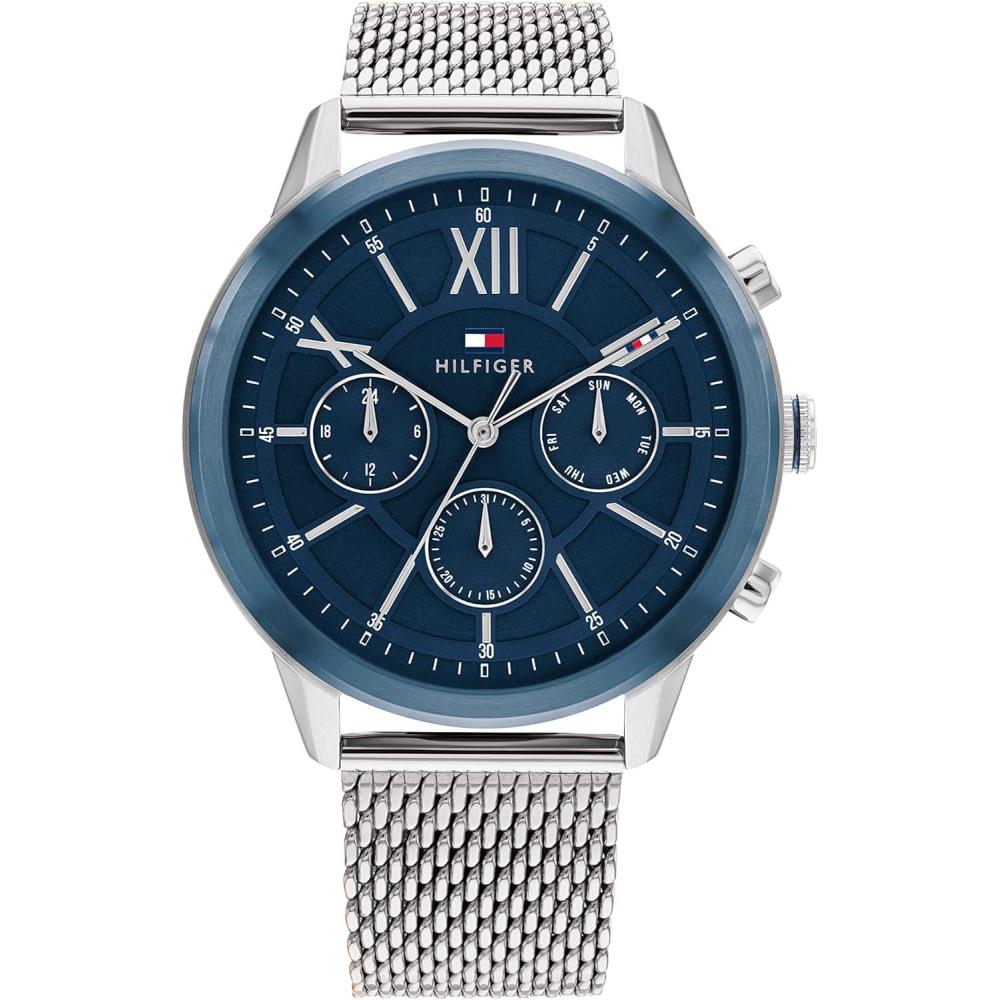 imageTommy Hilfiger Mens Stainless Steel Quartz Watches Redefining StyleBlue Mesh