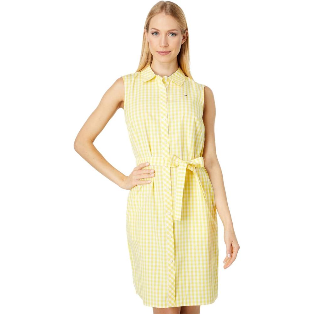 imageTommy Hilfiger Sleeveless Gingham ShirtdressMangoBright White