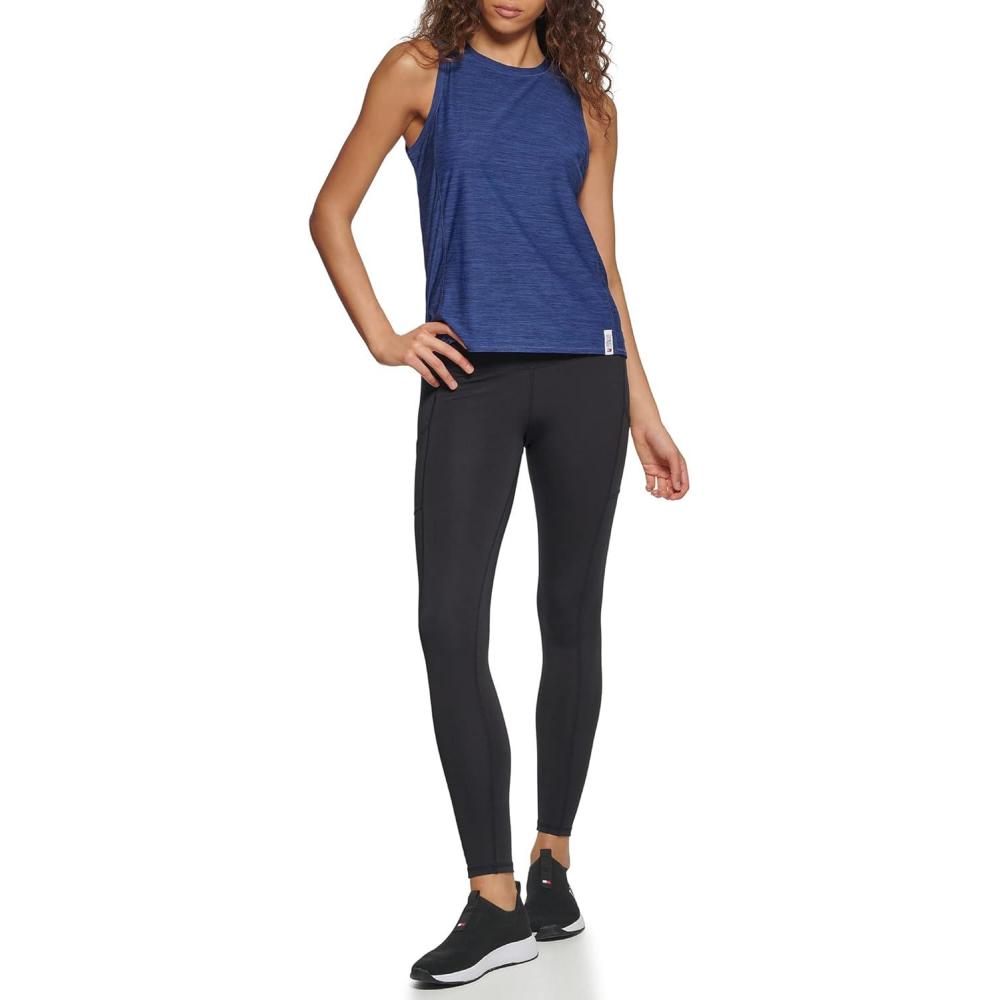 imageTommy Hilfiger Womens Basic Crewneck Performance Tank TopDeep Blue