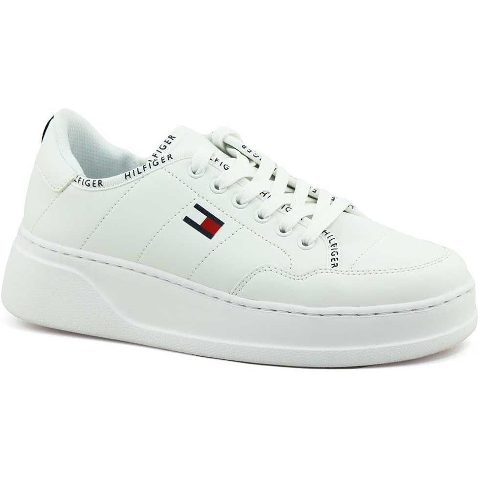 imageTommy Hilfiger Womens Grazie SneakersWhite Stripe Multi