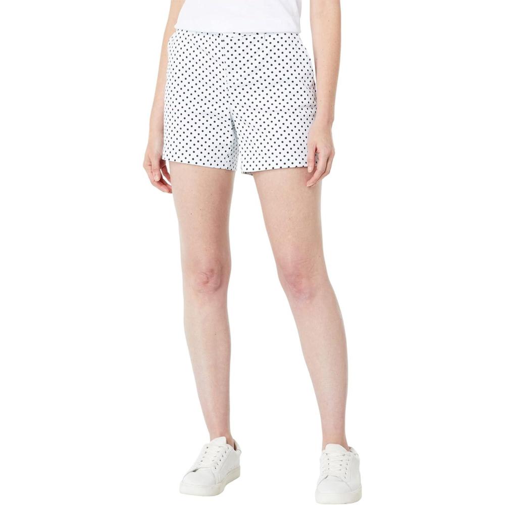 imageTommy Hilfiger Womens Hollywood Mid Rise Business Casual Chino ShortsBright WhiteSky Captain Dot