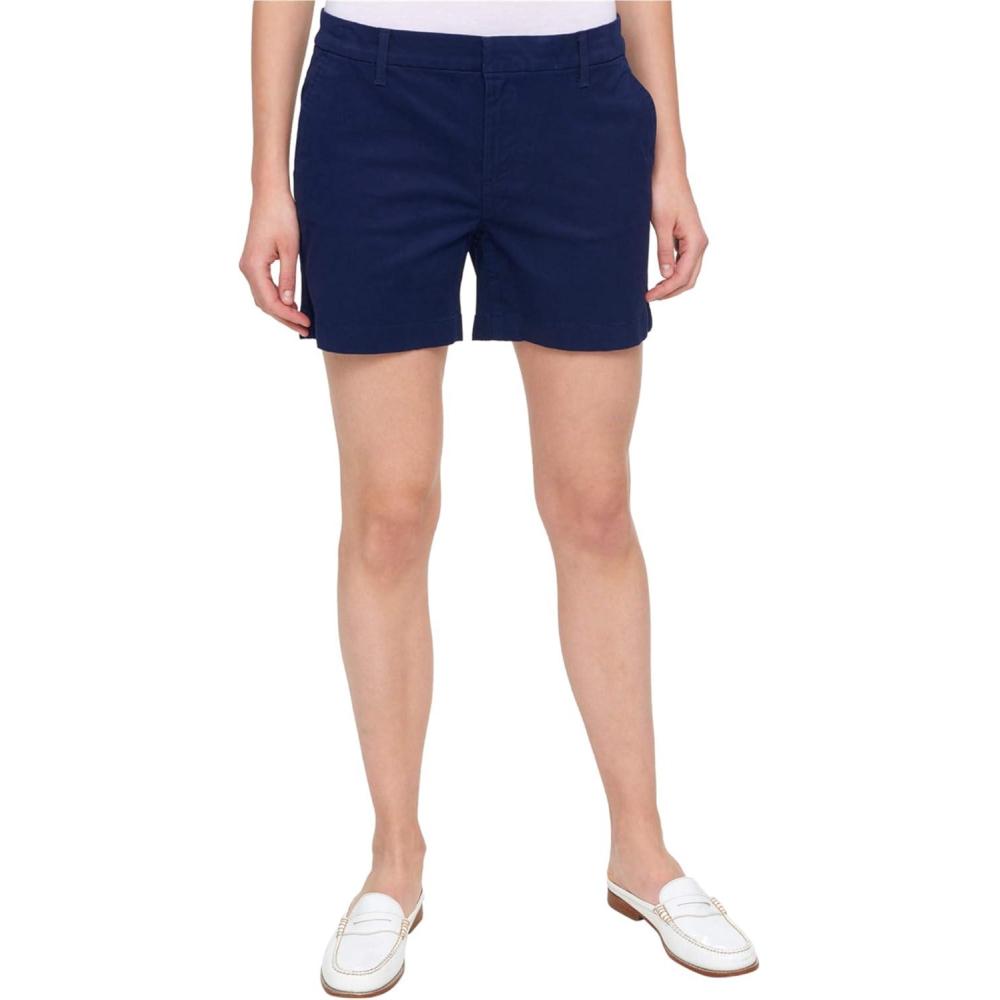 imageTommy Hilfiger Womens Hollywood Mid Rise Business Casual Chino ShortsNavy
