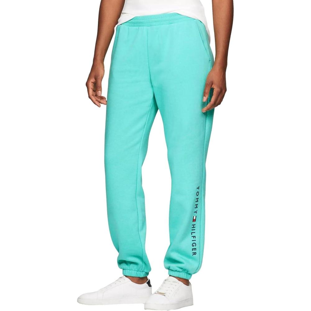 imageTommy Hilfiger Womens Tapered Fleece Jogger SweatpantsAmbitious Green