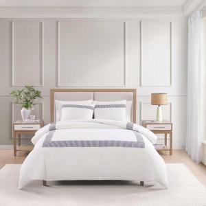 Tommy Hilfiger – Duvet Set, Premium Soft Bedding with Matching Shams, Coastal Design (Madison Oxford Navy, Full/Queen)(King)