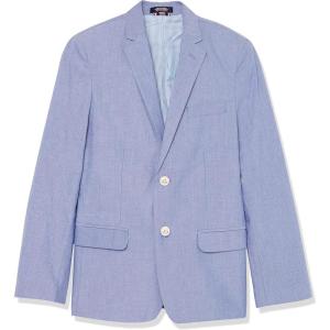 Tommy Hilfiger Boys Blazer Suit Jacket, Button Closure, Notch Lapel & Front Flap Pockets(Prince Blue)