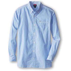 Tommy Hilfiger Boys Boys Oxford Long Sleeve Dress Shirt, Collared Button-Down with Chest Pocket, Regular Fit(Tommy Stripe Strong Blue)