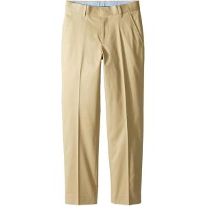 Tommy Hilfiger Boys Flat-Front Twill Dress Pant, Straight Leg Fit, Belt Loops & Slant Front Pockets(Medium Khaki)