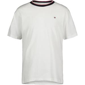 Tommy Hilfiger Boys Legacy Short Sleeve Yd Ringer Crew Neck T-Shirt(Classic White)