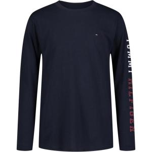 Tommy Hilfiger Boys Long Sleeve Crew Neck T-Shirt(Prep Navy Blazer)