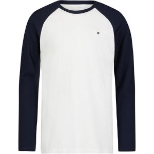 Tommy Hilfiger Boys Long Sleeve Crew Neck T-Shirt(Raglan Ecru)