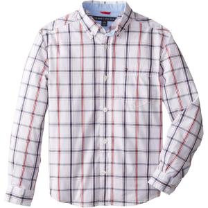 Tommy Hilfiger Boys’ Long Sleeve Woven Button-down Shirt, Lightweight & Breathable(Classic White)