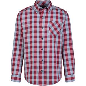 Tommy Hilfiger Boys’ Long Sleeve Woven Button-down Shirt, Lightweight & Breathable(Scooter Red Check Plaid)