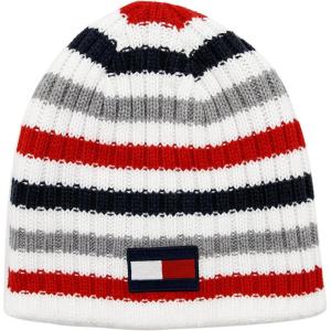 Tommy Hilfiger Boys Reversible Beanie(White Striped Reversible)