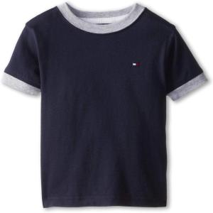 Tommy Hilfiger Boys’ Short Sleeve Ken Ringer Crew Neck T-Shirt, Soft, Comfortable, Relaxed Fit(Ken Core Navy)