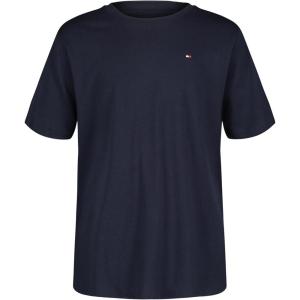 Tommy Hilfiger Boys Short Sleeve Script T-Shirt, Crew Neckline, Lightweight(Classic Navy Blazer)