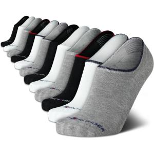 Tommy Hilfiger Men’s Athletic Socks – Cushion No Show Socks (12 Pack)(Grey Assorted)