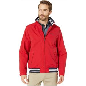 Tommy Hilfiger Men’s Lightweight Waterproof Regatta Bomber Jacket(Racing Red)