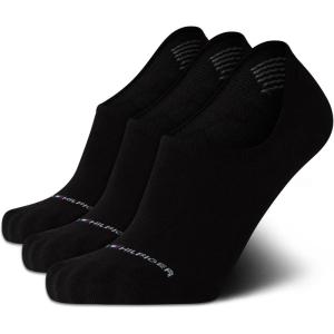 Tommy Hilfiger Mens No Show Socks – 3 Pack Soft Cotton Blend Ankle Socks for Men – Ultra Low Cut Liners for Loafers Sneakers(All Black)