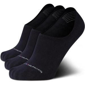Tommy Hilfiger Mens No Show Socks – 3 Pack Soft Cotton Blend Ankle Socks for Men – Ultra Low Cut Liners for Loafers Sneakers(Navy)