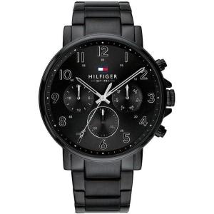 Tommy Hilfiger Men’s Quartz Dress Watch – Stainless Steel Case and Bracelet, Elegant Timepiece for Formal Wear, Gift for Him, Packaging May Vary(Black)
