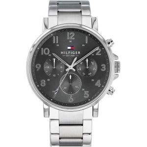Tommy Hilfiger Men’s Quartz Dress Watch – Stainless Steel Case and Bracelet, Elegant Timepiece for Formal Wear, Gift for Him, Packaging May Vary(Silver)
