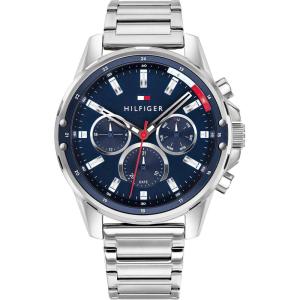 Tommy Hilfiger Men’s Quartz Stainless Steel and Bracelet Sporty Watch, Color: Silver (Model: 1791788)