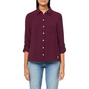 Tommy Hilfiger Roll Tab Shirt Gingham(Winetasting)