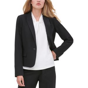 Tommy Hilfiger Solid Blazer(Dark Black)