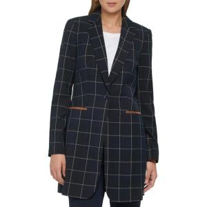Tommy Hilfiger Solid Blazer(Midnight/Grey Multi)