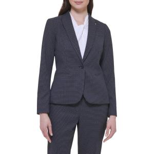 Tommy Hilfiger Solid Blazer(Midnight/Ivory)