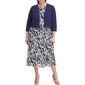 Tommy Hilfiger Womens Button Sleeve Shrug(Navy)
