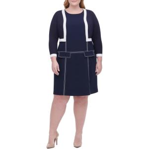 Tommy Hilfiger Womens Button Sleeve Shrug(Sky Captain/Ivory)