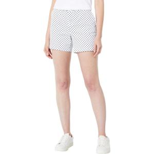 Tommy Hilfiger Womens Hollywood Mid Rise Business Casual Chino Shorts(Bright White/Sky Captain Dot)