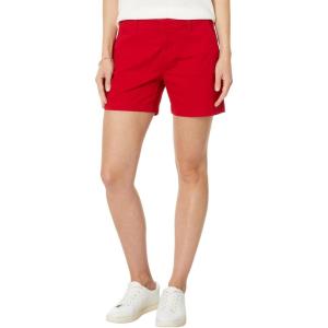 Tommy Hilfiger Womens Hollywood Mid Rise Business Casual Chino Shorts(Scarlet)