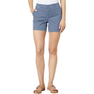 Tommy Hilfiger Womens Hollywood Mid Rise Business Casual Chino Shorts(Sky Captain Gingham)
