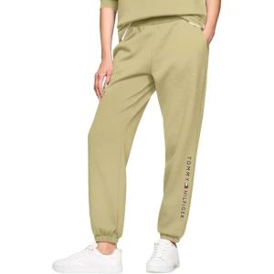 Tommy Hilfiger Womens Tapered Fleece Jogger Sweatpants(Faded Olive)