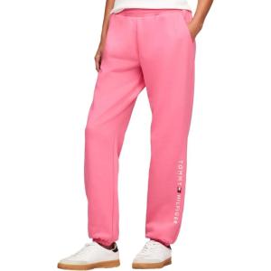 Tommy Hilfiger Womens Tapered Fleece Jogger Sweatpants(Fandango Pink)
